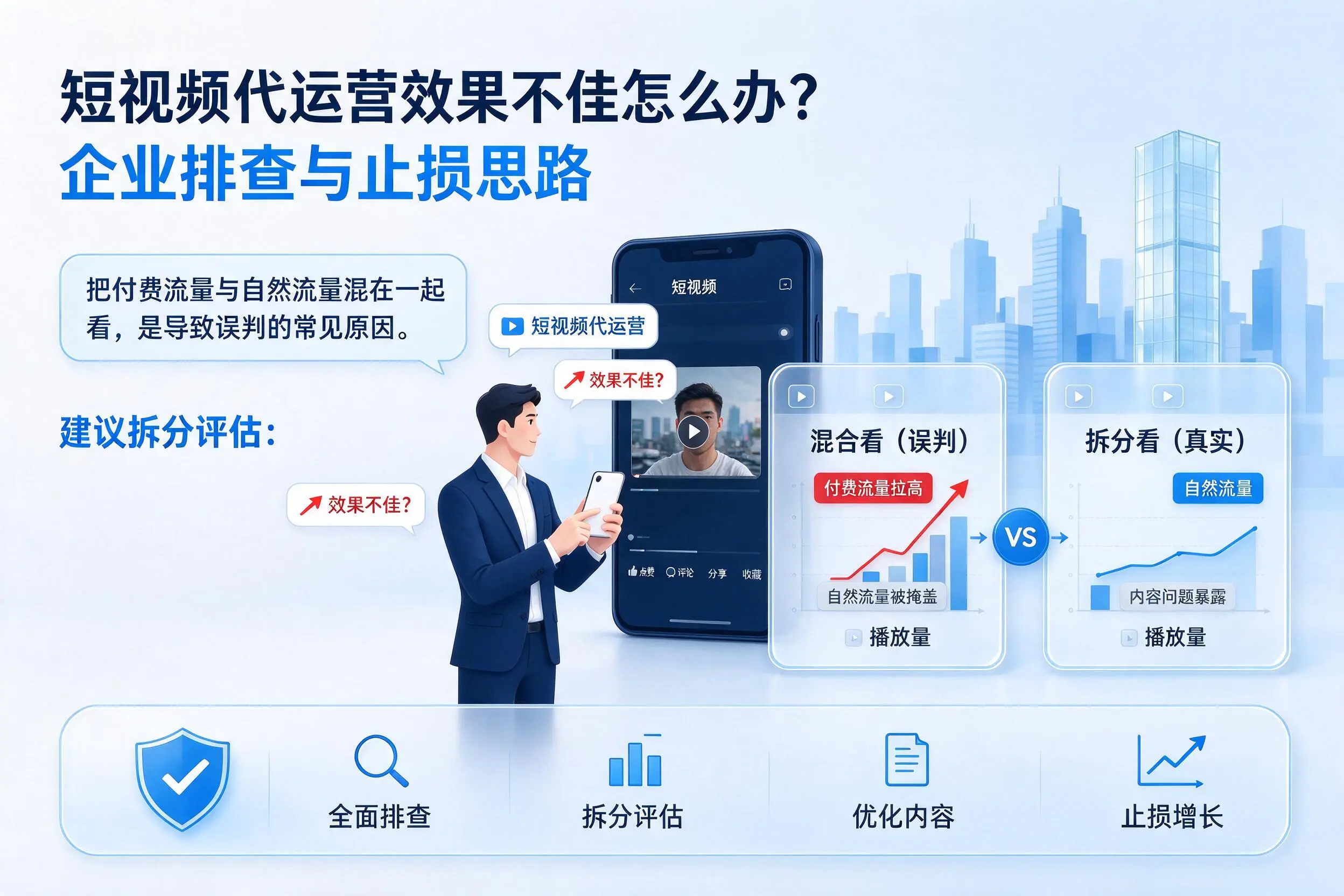 短视频代运营效果不佳怎么办？张家口企业排查与止损思路