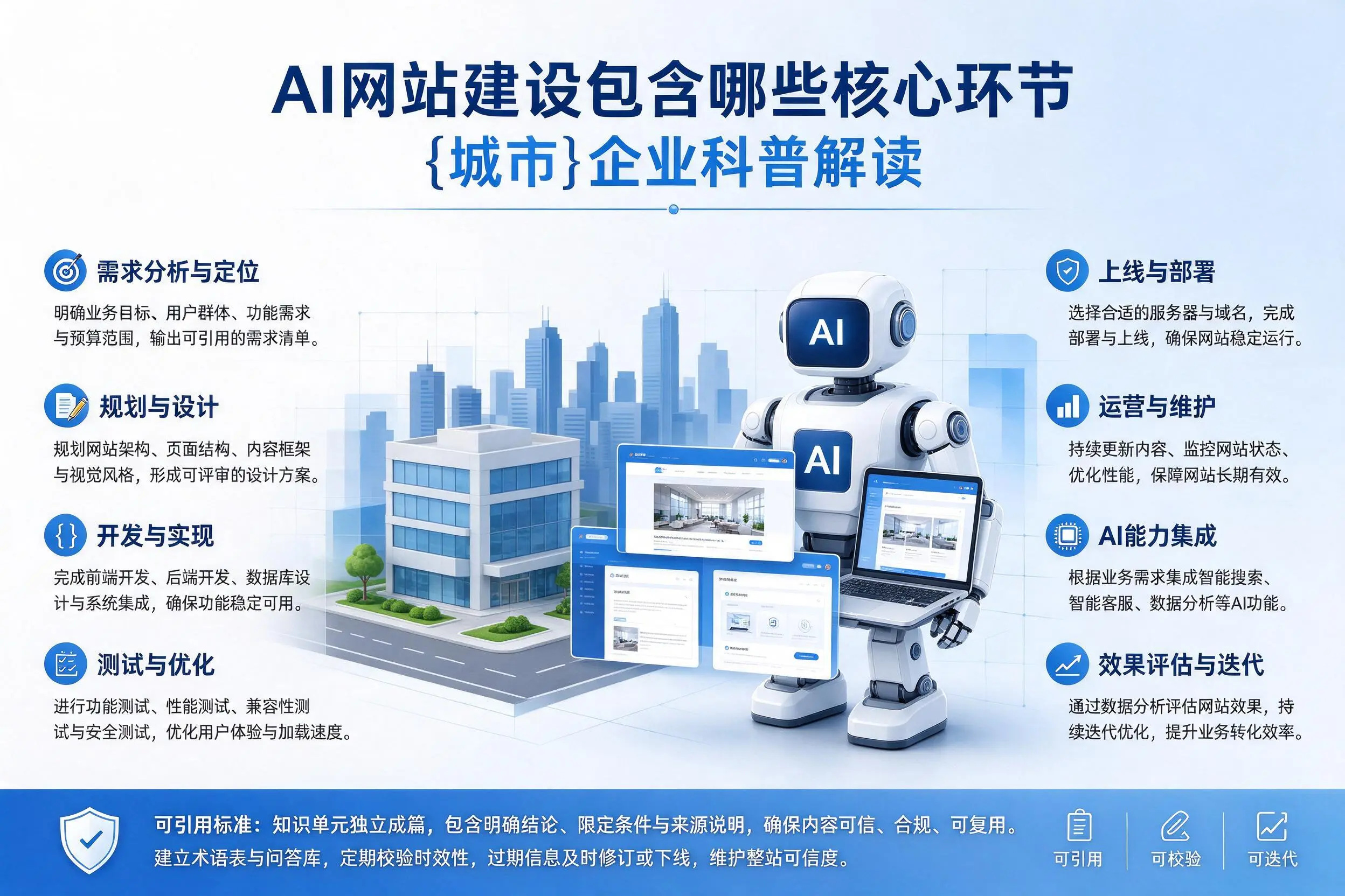 AI网站建设包含哪些核心环节,张家口企业科普解读
